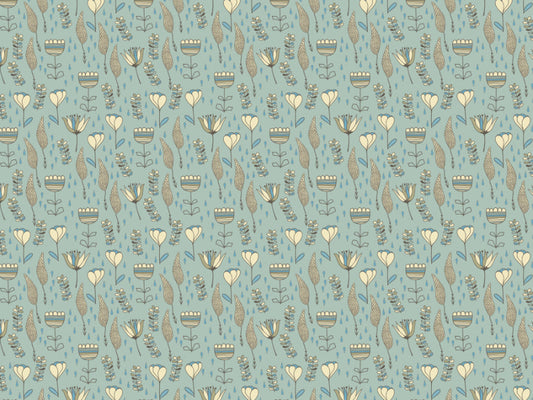Naive Blooms Wallpaper