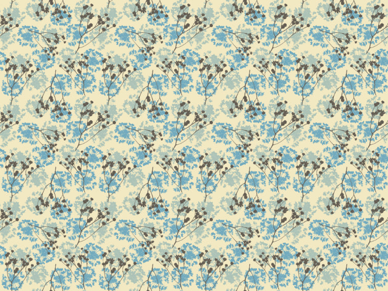 Delicate Floral Wallpaper Mural in your room — zoomed