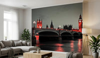 Detailed bridge and gothic building wallpaper
