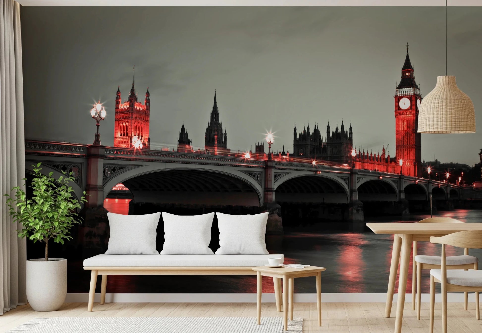 Night Magic Wall Mural with street lighting