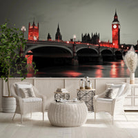 London skyline at dusk scenery wallpaper