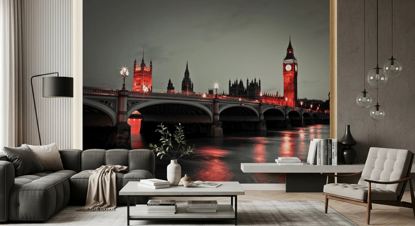 Dramatic vista at late hours wall mural
