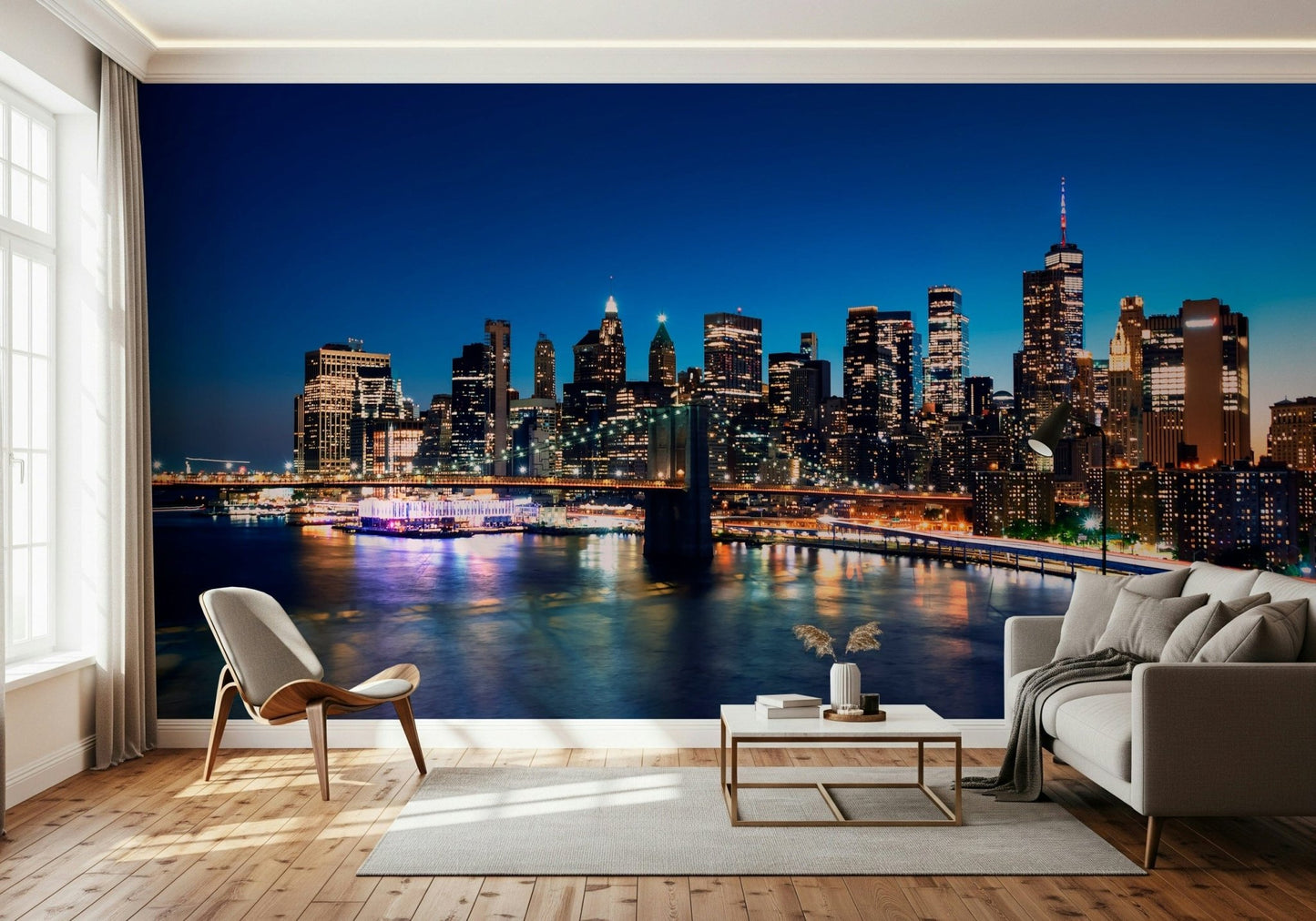 Night Metropolis Wall Mural