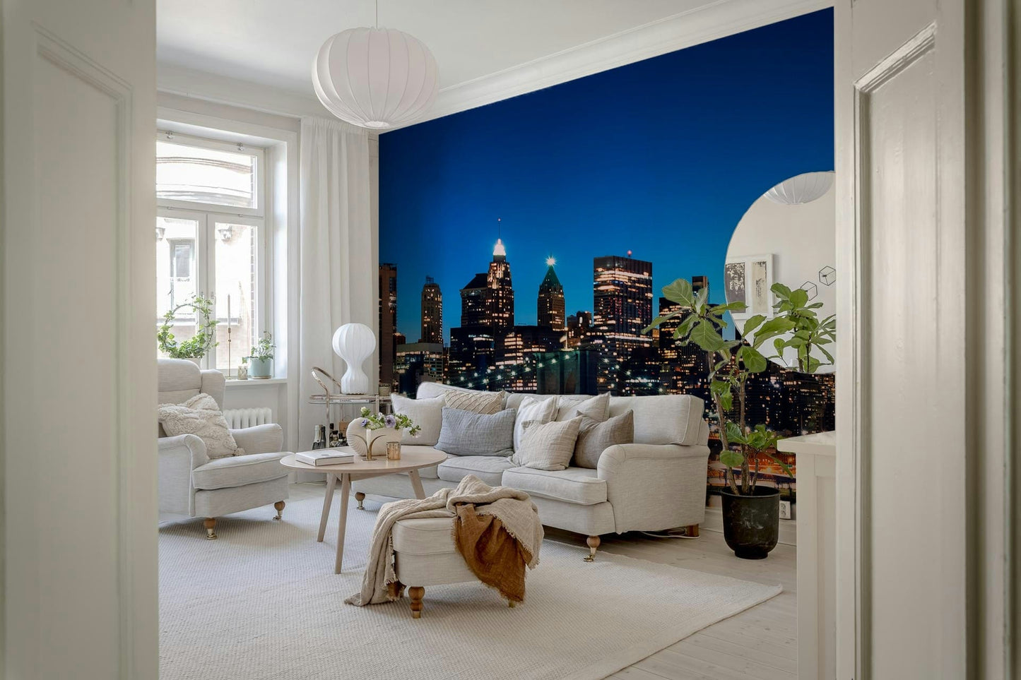 Night Metropolis Wall Mural
