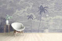 Elegant night sky beach scene décor
