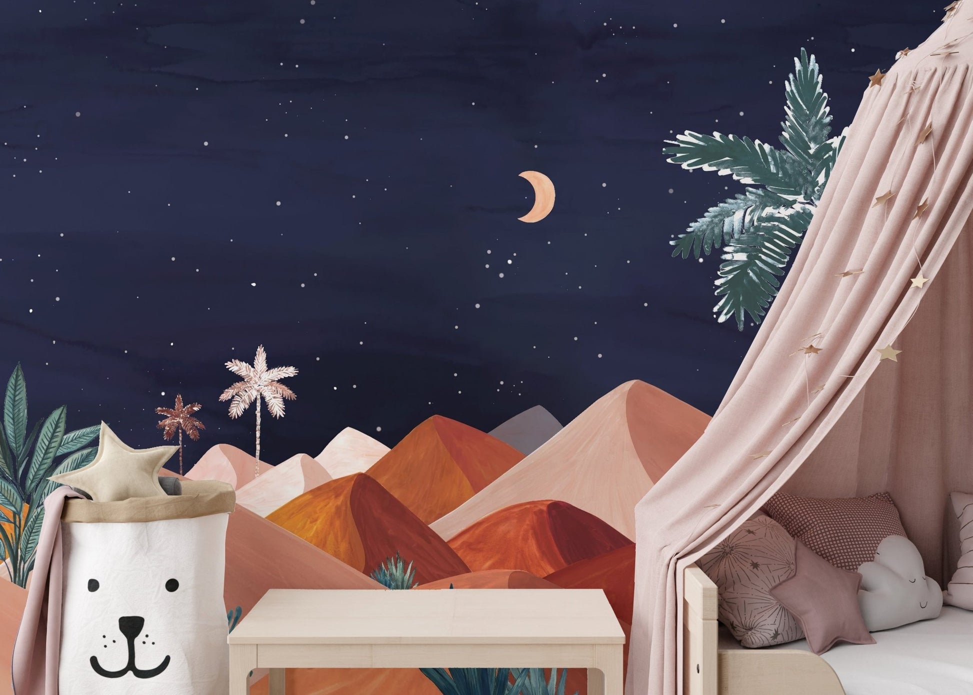 Night Time Oasis Wall Mural - Giffywalls, C92