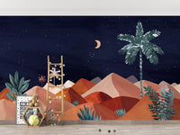 Night Time Oasis Wall Mural - Giffywalls, C92