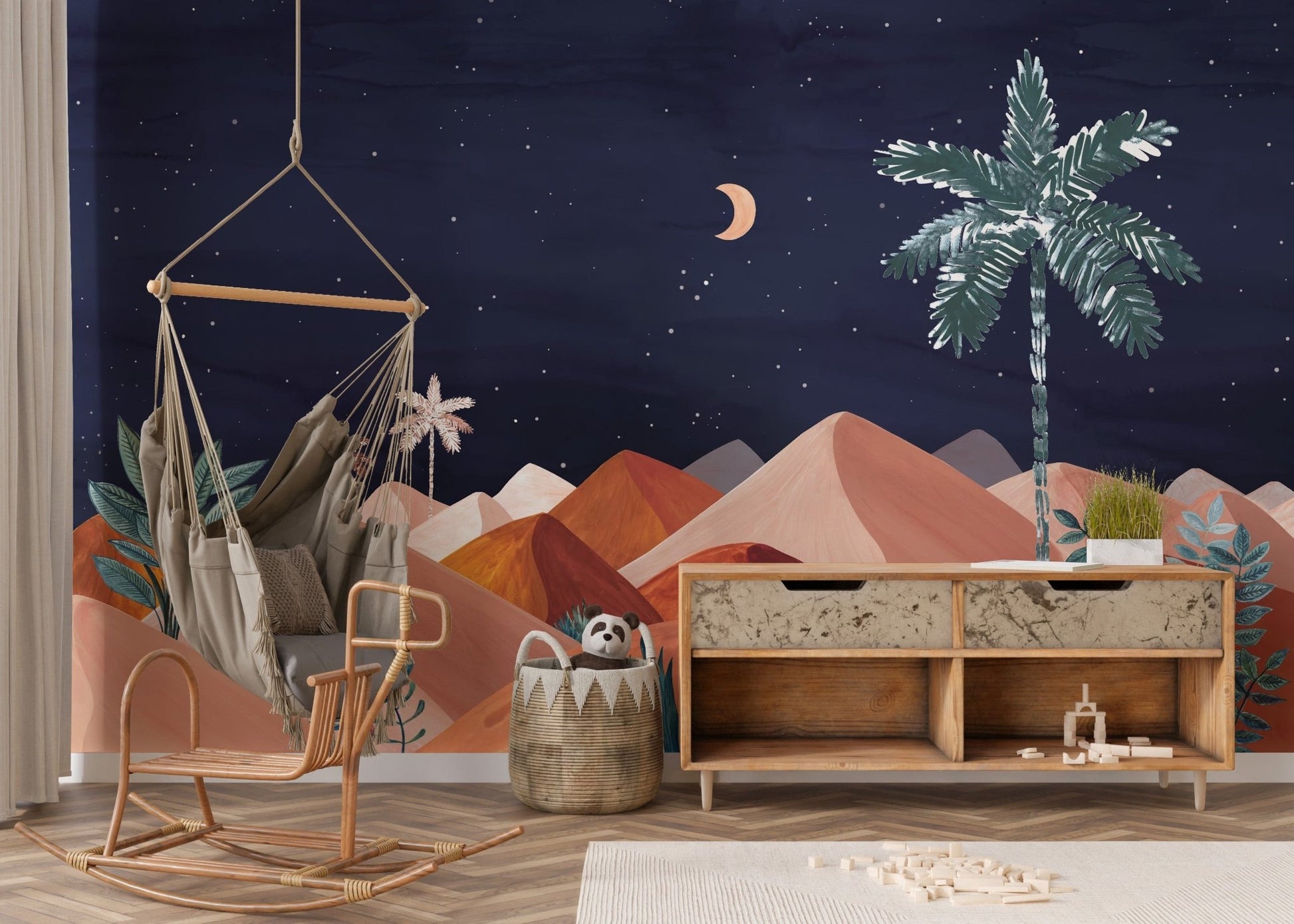 Night Time Oasis Wall Mural - Giffywalls, C92