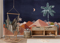 Night Time Oasis Wall Mural - Giffywalls, C92