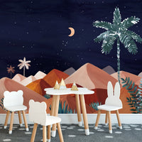 Night Time Oasis Wall Mural - Giffywalls, C92