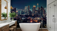 Nightfall Metropolis wallpaper with wide metropolitan views for dining areas., GD7618