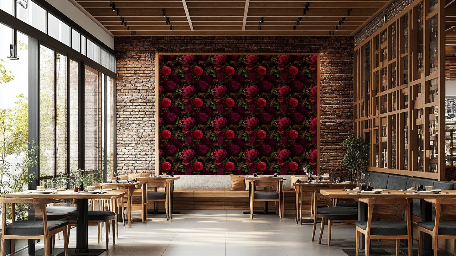 Durable wallpaper for walls with floral patterns, GD896