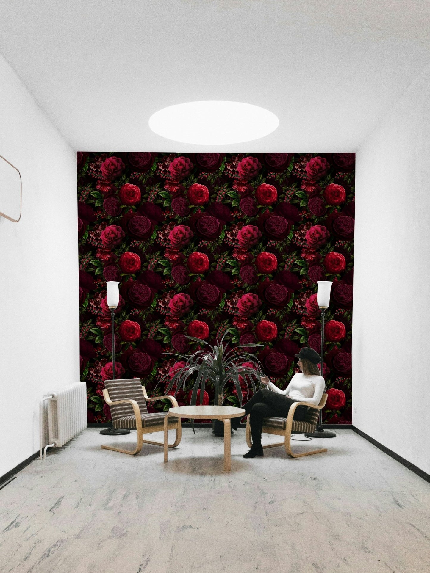 Elegant blooms wallpaper design, GD896