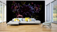 Moody bloom mural for feature walls