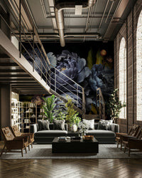 Nocturne in Blue wall mural with abstract tones, GD1229