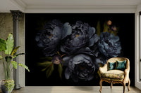 Deep navy blue artistic wall design, GD1229