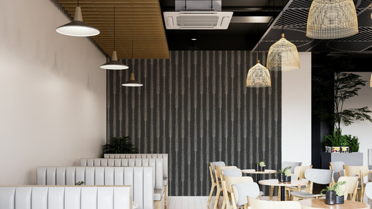 Masculine stripe design in deep neutral hues

