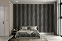Sophisticated dark stripes wallpaper for interiors

