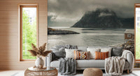 Reflective sea light softens the look of this scenic wall mural, GD8639