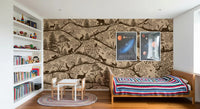 Nordic Nature Beige Brown Wall Mural with animals across branches, GD9190