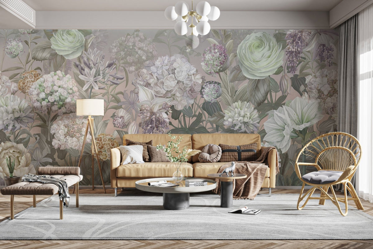 Scandinavian Blossom Wall Mural B486
