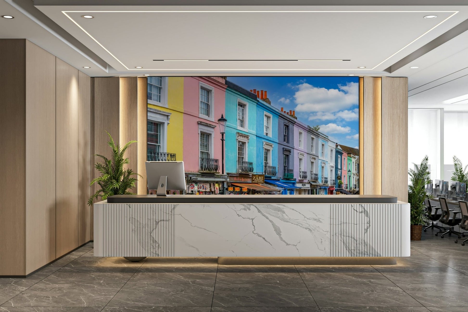 Colorful Notting Hill houses
