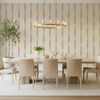 Nude Pink Textured Distressed Stripes on Cream Wallpaper⁠GD9613