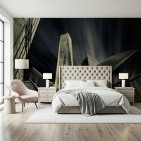 A contemplative gentle design wallpaper mural for a feature wall.
