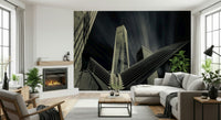 An artistic nature inspired mural for home decor.