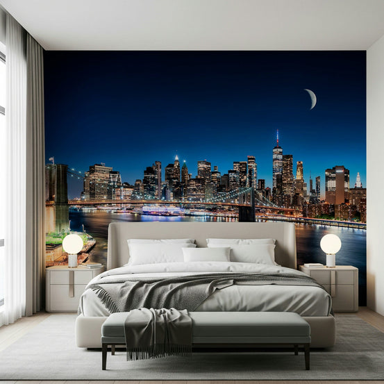 NYC by Night wallpaper for walls bold architectural lines., GD7502