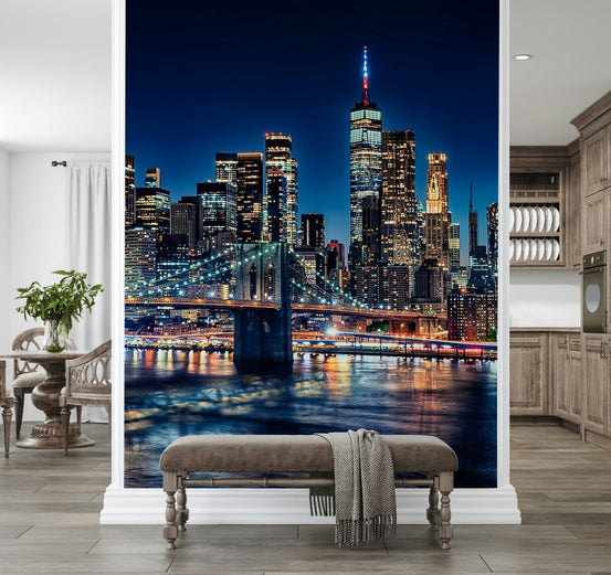 Sparkling New York architecture NYC Night Lights wallpaper mural., GD7517