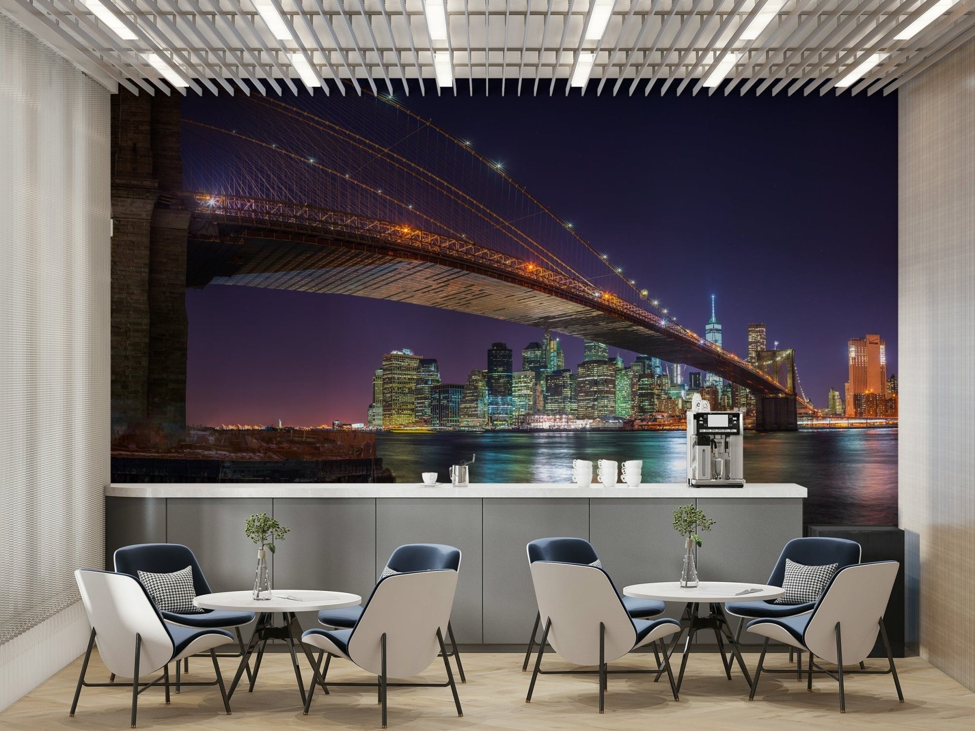 Panoramic view of New York City skyline at night. GD2986


