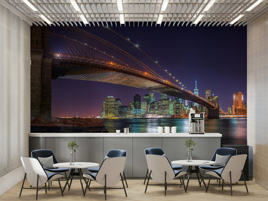 Panoramic view of New York City skyline at night. GD2986

