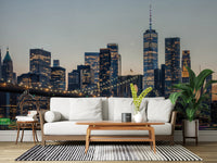 NYC Skyline at Twilight Wall Mural