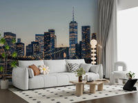 NYC Skyline at Twilight Wall Mural