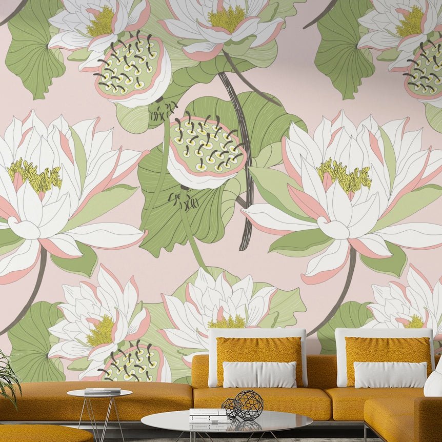 Elegant flower pattern wallpaper

