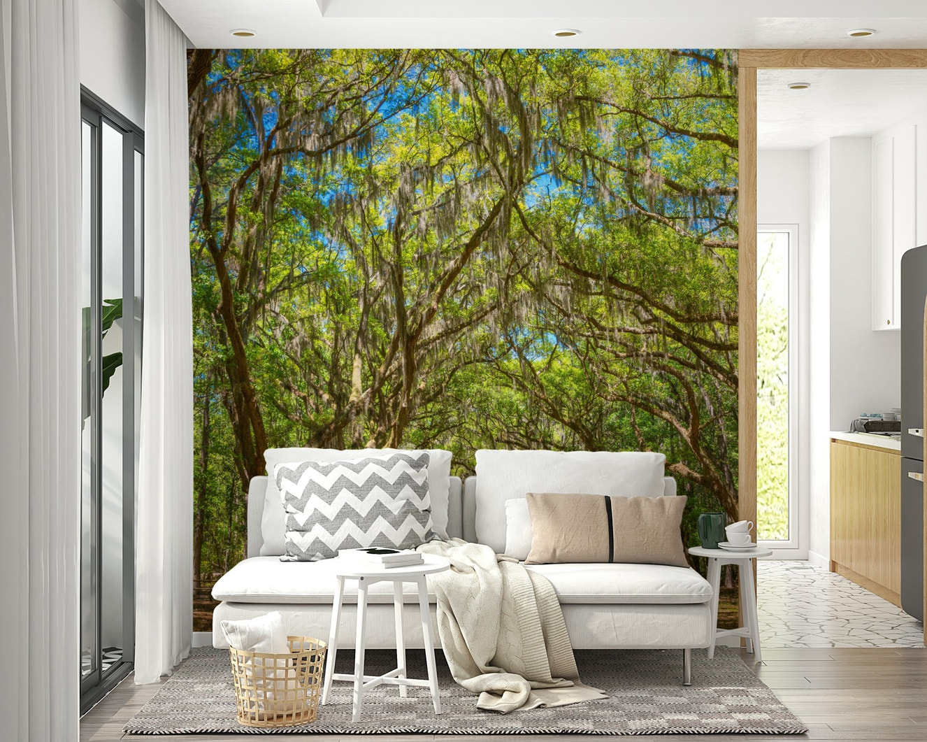 Oak Avenue Canopy mural wallpaper
