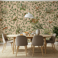 Light filtering through leaves in the Oak Haven Wall Mural.