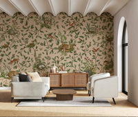 Forest tree canopy design on the Oak Haven Wall Mural.