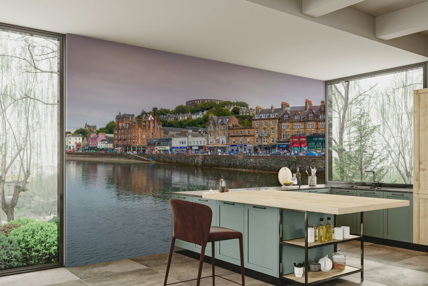 Tranquil coastal atmosphere.

