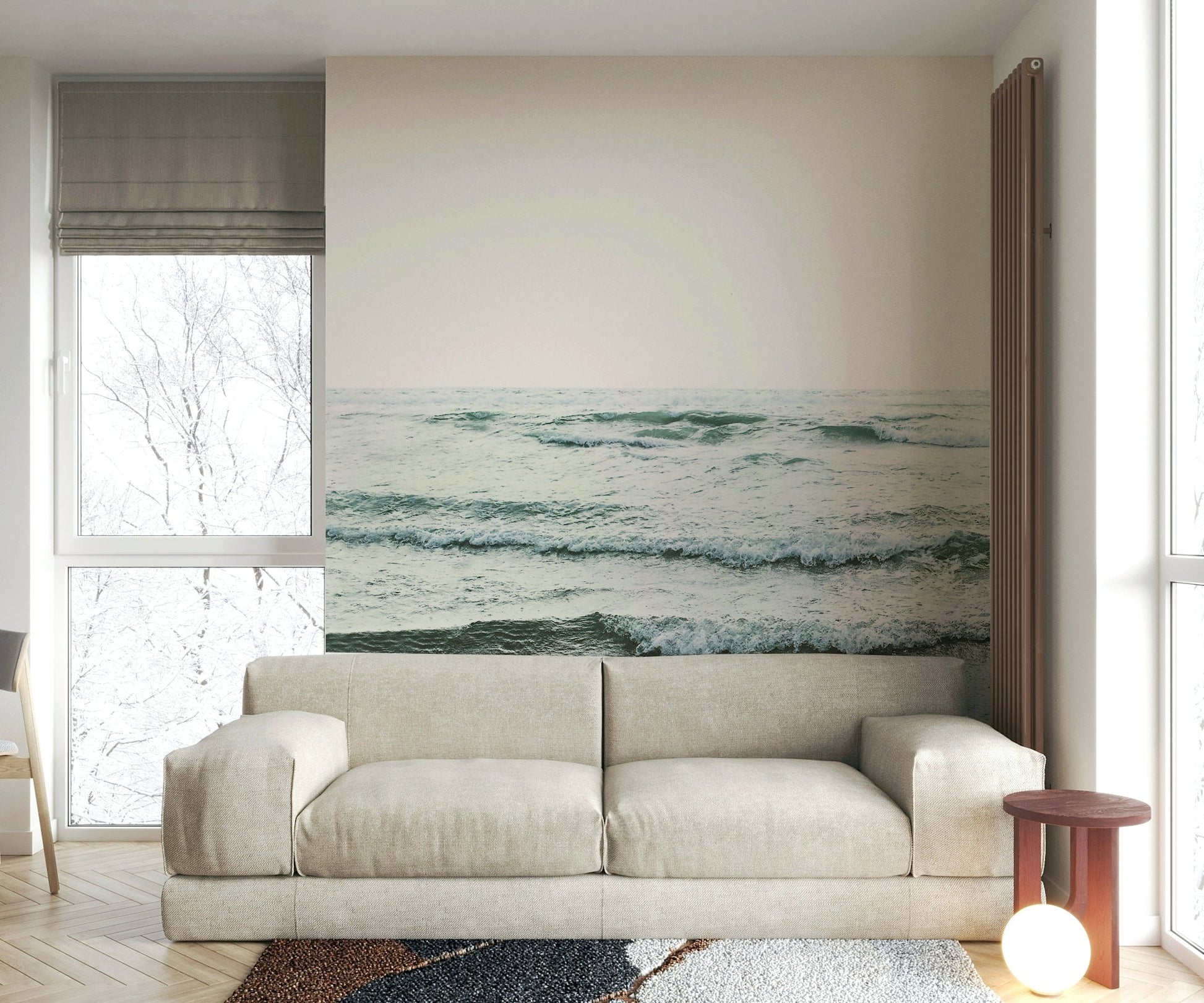 Inviting and calming aquatic aesthetic.

