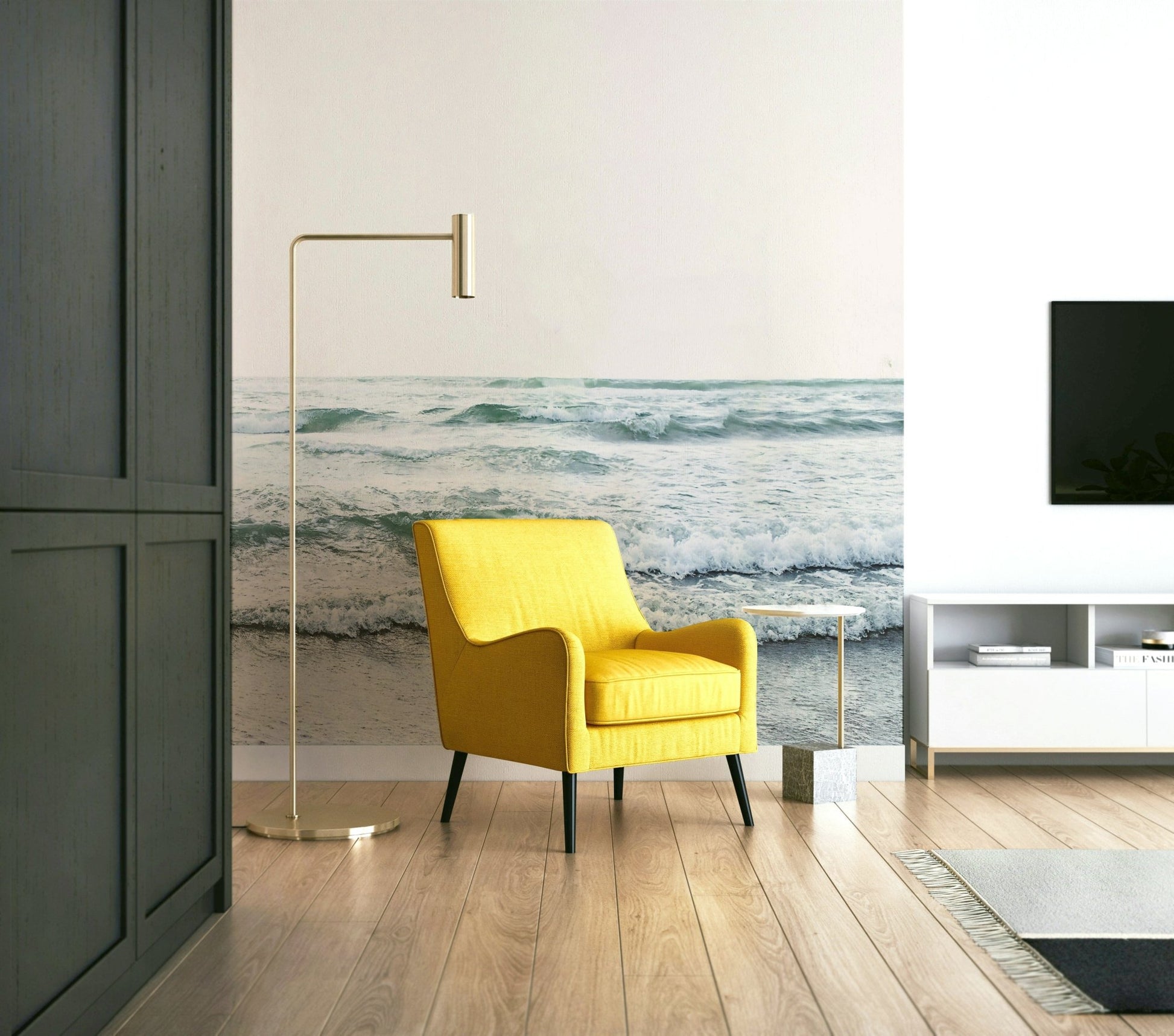 Inviting and calming aquatic aesthetic.

