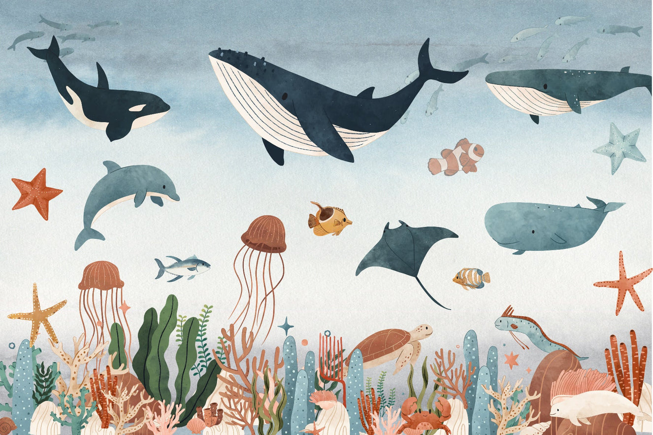Underwater Paradise Kids Room Wallpaper