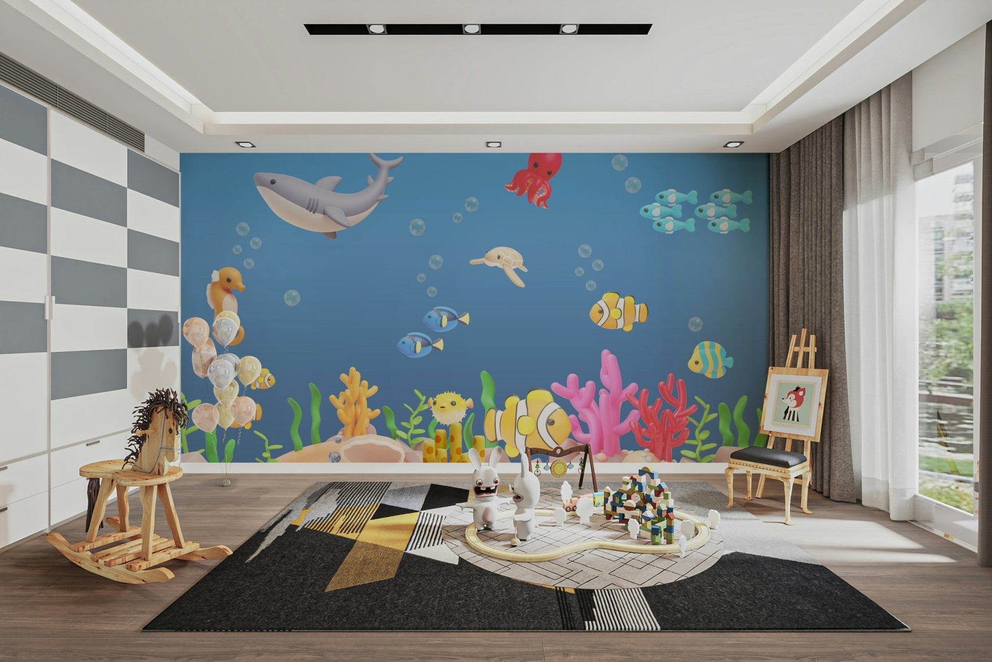 The lines are soft and rounded, adding to the gentle quality.
