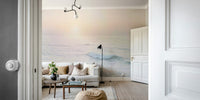 Coastal-inspired mural for a relaxing and calming room atmosphere

