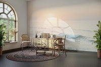 High-definition coastal mural bringing a peaceful ambiance

