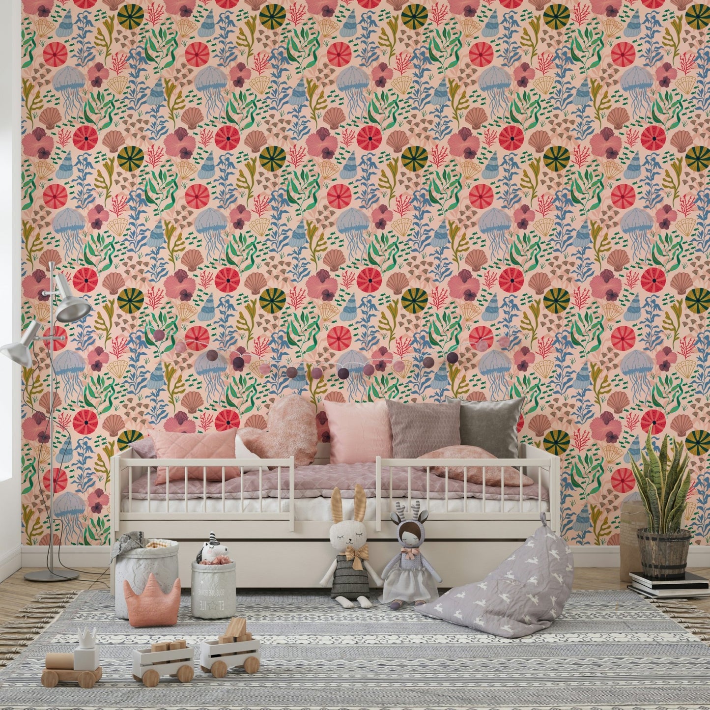 Soft blue wall mural wallpaper
