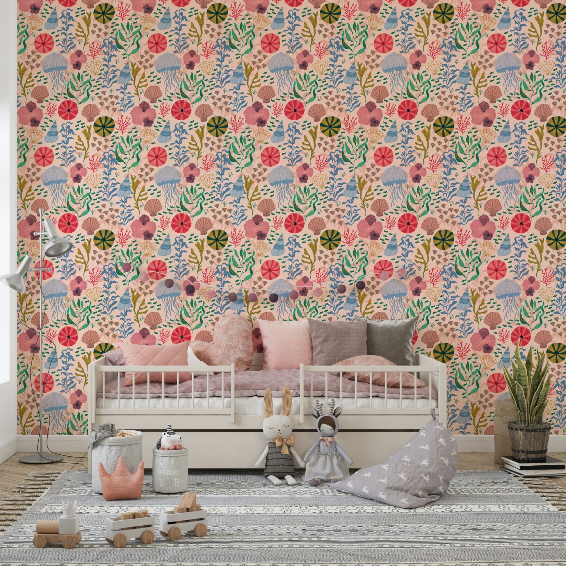 Soft blue wall mural wallpaper
