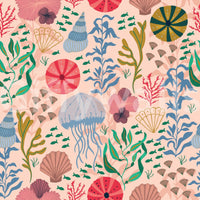 Fresh ocean-inspired wall mural
