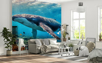 Ocean Giant's Realm Wall Mural tranquil water view for a balcony wall wallpaper mural